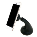 Suport auto telefon / tableta, VGT, universal, montare cu ventuza, prindere telefon cu magnet, plastic, negru