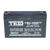 Acumulator 6v 7.2ah, plumb - acid, F1-T1, pentru masinute electrice, barcute, Ted Electric