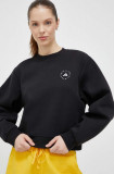 Adidas by Stella McCartney bluză femei, culoarea negru, uni HR9172
