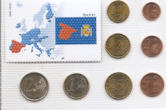 Spania Set 8D - 1, 2, 5, 10, 20, 50 euro cent, 1, 2 euro 2014 - UNC !!! foto