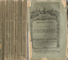 Histoire D&amp;#039;Herodote I-V - Bibliotheque Nationale - Paris 1894 foto