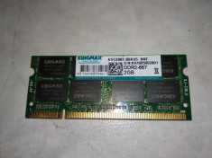 Memorie Laptop 2GB DDR2 PC2 5300S 667Mhz Kingmax foto