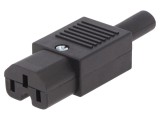 Conector Alimentare AC Mufă Mamă 10A 250V IEC 60320 Drept