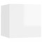 Noptiera, alb extralucios, 30,5x30x30 cm, lemn prelucrat