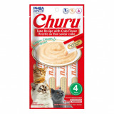 Inaba Churu Piure de ton cu aromă de crab pentru pisici 4 x 14 g