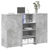 Birou Recepție Gri Beton vidaXL 155x50x103.5 cm, Lemn prelucrat, Mobilier birou, Design modern, Spațios, Durabil, Ideal Hotel, Clinici, Saloane