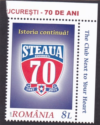 STEAUA BUCURESTI ,SERIE COMPLETA,2017,Lp.2149, MNH ** ROMANIA. foto