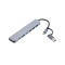HUB USB 3.0 A+tip C - 1xUSB 3.0 A+3xUSB 2.0 A+USB tip C+USB tip C PD 5W