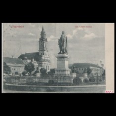 Carte poștală veche Oradea &ndash; Szent L&aacute;szl&oacute; Szobor (Statuia Sfantului Ladislau) &ndash; 1913