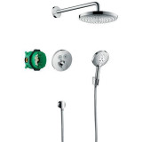 Cumpara ieftin Set de dus Hansgrohe, Raindance Select S, cu baterie termostatata ShowerSelect S, crom