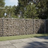 vidaXL Coș gabion cu capac, 300x50x100 cm, fier galvanizat 3295144