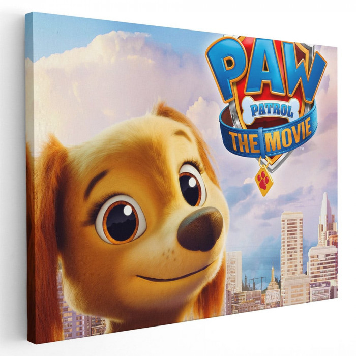 Tablou afis Paw Patrol patrula catelusilor desene animate 2233 Tablou canvas pe panza CU RAMA 50x70 cm