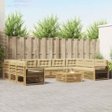 vidaXL Set canapele exterior lemn masiv acacia alb bej modular rezistent intemperii