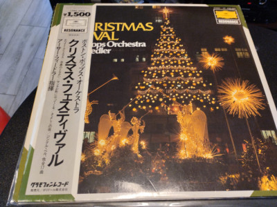 Vinil &amp;quot;Japan Press&amp;quot; Arthur Fiedler ✳ Boston Pops &amp;ndash; A Christmas Festival (VG+) foto