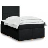 VidaXL Pat box spring cu saltea, negru, 120x200 cm, textil 3291242