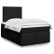 vidaXL Pat box spring cu saltea, negru, 120x200 cm, textil 3291242