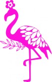 Cumpara ieftin Sticker decorativ, Flamingo, Roz, 85 cm, 7393ST, Oem