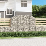 VidaXL Coș gabion arcuit 200x30x140/160 cm fier galvanizat