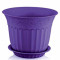 Ghiveci flori cu farfurie, 16,75lt, lilac millenium, 36x28cm, MN0131507, Antik