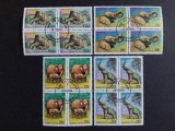 Set Blocuri de 4 Timbre Tanzania 1991 &ndash; 24 timbre Elefanți / Faună Salbatică, Ștampilă de Prima Zi Dar Es Salaam -A583