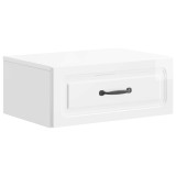 vidaXL Dulap de noapte suspendat Alb foarte lucios 49 x 34,5 x 20 cm 899303