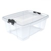 Cutie de Depozitare Plastic, Model Transparent, Capacitate 20L, Manere Laterale, Dimensiuni 45x34x20.5 cm, Oem