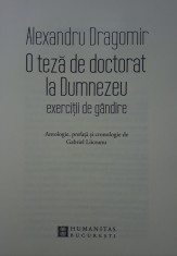 Al. Dragomir - O teza de doctorat la Dumnezeu foto