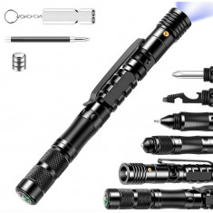 Pix tactic IdeallStore®, Comando Specialist, multifunctional, aluminiu, 13.5 cm, negru