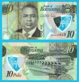 Botswana (p#36) 10 Pula 2020 UNC 'Mokgweetsi Masisi'; (ROG CITITI DETALIILE!)