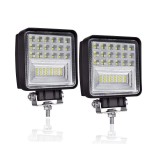 Set 2 x Proiectoare auto patrate LED, 126W/proiector, 107mm, Universal