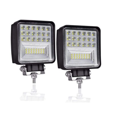 Set 2 x Proiectoare auto patrate 42LED, 84W, 107mm, 9/30V foto