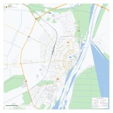 Harta decorativa pentru perete Brăila, Stil Vibrant, 125x125 cm, PVC