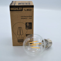 Bec led Filament 6W E27 3000K, Braytron foto