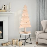 vidaXL Brad de Crăciun din lemn decorativ, 120 cm, lemn de pin masiv