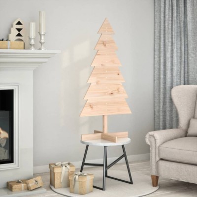 Gossi brad de craciun din lemn decorativ, 120 cm, lemn de pin masiv foto