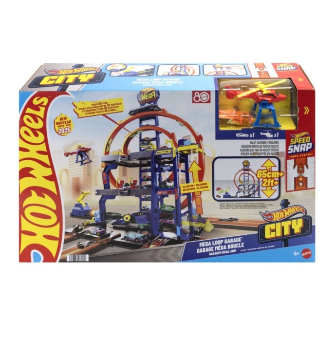 Hot wheels city set mega garajul