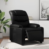 VidaXL Fotoliu rabatabil electric, negru, piele ecologică 3206585