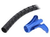 &Icirc;nfășurare Spirală 30mm Polipropilenă Neagră UL94HB