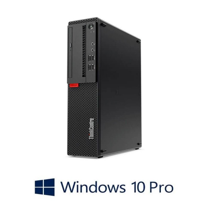 Calculatoare Lenovo M910s SFF, Intel i3-7100, 8GB DDR4, 256GB SSD, Win 10 Pro