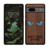 Husa Kwmobile pentru Google Pixel 7a, Maro/Albastru, Lemn, KWM000019YK005C, Silicon, Carcasa