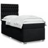 VidaXL Pat box spring cu saltea, negru, 100x200 cm, textil 3290408