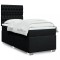 vidaXL Pat box spring cu saltea, negru, 100x200 cm, textil 3290408