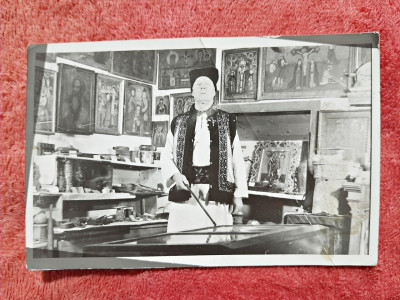 Fotografie, Barbat in costum traditional, artist popular, 1942 foto
