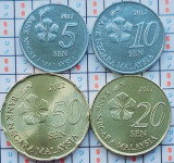 01B42 Malaezia Malaysia set 4 monede 2012 5, 10, 20, 50 Sen 2012 UNC