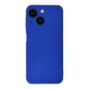 Husa silicon compatibila apple iphone 15 plus, soft matt, protectie camera foto, albastru