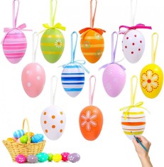 Set de 50 oua pentru Paste OARFLY, plastic, multicolor, 6 x 4,5 cm