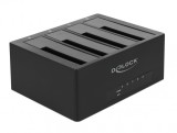 Docking Station USB 3.1-C pentru 4 x HDD/SSD SATA 2.5&quot;+3.5&quot;, Delock 63930