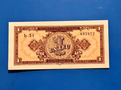 Bancnota 1leu din 1952 UNC foto
