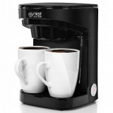 Cafetiera cu 2 cani First Austria FA-5453-4, 450W, 250 ml, Filtru permanent, Negru