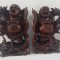 Superbe sculpturi de dimensiuni mari lucrare dintr-o singură bucata de lemn reprezentand Buddha cu dragonul